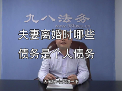 夫妻离婚时哪些债务是个人债务 (0播放)